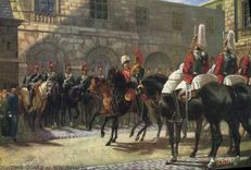 CPA Mounting Guard at Whitehall Cheval Militaria