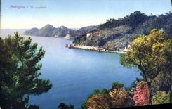 VINTAGE POSTCARD Portofino Costiera