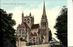 VINTAGE POSTCARD Catholic Church Cambridge