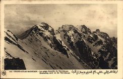 VINTAGE POSTCARD Large Moroccan Atlas eternal snow of Tizi Likounet