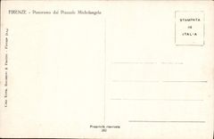 VINTAGE POSTCARD Firenze Panorama dai Piazzale Michelangelo