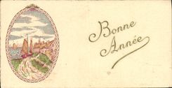 CPA Fantaisie Bonne annee Bateau