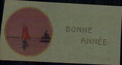 CPA Fantaisie Bonne annee Bateau