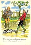 CPM Chasseur Chasse Chien Jean Chepron