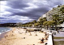 MODERN CARD Cannes Boulevard Jean Hibert the beach of midday