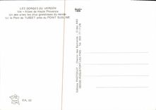 MODERN CARD Gorges Of the Verdon Bridge of Tusset close to the Sublime Bridge
