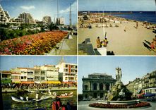 CPM Montpellier La Grande Motte La plage Les Joutes Le theatre