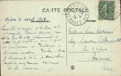 VINTAGE POSTCARD Beziers Church of the Madeleine