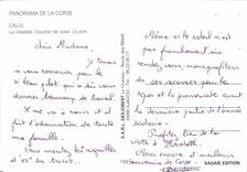 MODERN CARD Calvi the Citadel Sunset the Port