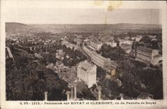 VINTAGE POSTCARD Panorama on Royat and Clermont seen of the Paradise of Royat