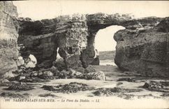 VINTAGE POSTCARD Holy Palate on Sea the Bridge of the Devil