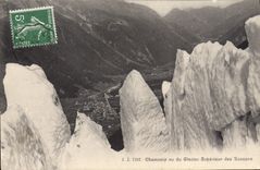 CPA Chamonix vu du Glacier Superieur des Bossons 