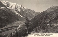 POSTAL Chamonix Prax de la VENDIMIA el montaje y el Brevent de Blance vistos de Flegere