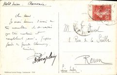 POSTAL Mont Blanc y Pyramides de la VENDIMIA