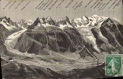 CPA Panorama Du Mont Blanc