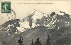 VINTAGE POSTCARD the Pouri Mount seen of the Road of Small St Bernard