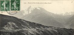 VINTAGE POSTCARD Road of Small St Bernard and the Mount Rotted Pesey seal