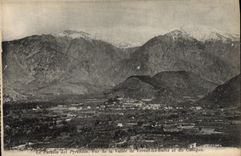 VINTAGE POSTCARD Vernet les Bains Seen of the valley of Vernet les Bains and Canigou