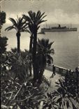 VINTAGE POSTCARD Monte Carlo Stopover of a steamer in cruising Boat