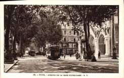 VINTAGE POSTCARD Nice Which occurred of the Station Notre Dame Tram