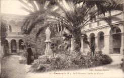 VINTAGE POSTCARD Cannes island St Jonerat Garden of the Cloister