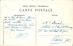 VINTAGE POSTCARD Cannes Boulevard of the Small cross and the Chervalier Mount