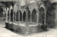 CPA Cannes lle St Honorat Interieur du chateau