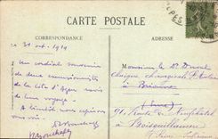 VINTAGE POSTCARD Cannes Boulevard of the Gone Small cross of the Palm trees