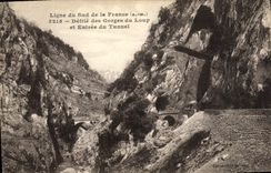CPA Ligne du Sud de la France Defile des Gorges du Loup et Entree du Tunnel 