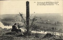 CPA Enviorns de Mantes la Jolie Les vestiges du calvaire pres de l'ermitage St Sauveur 