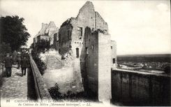 VINTAGE POSTCARD Chinon the Castle Ruins and oubliettes of the castle of the castle of the Medium