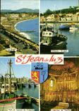 MODERN CARD Holy Jean de Luz the beach Port and house of the infante Ciboure the inner harbor of the church Lion