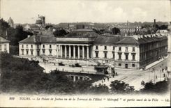 VINTAGE POSTCARD Tours Law courts seen of the Terrace of the Hotel