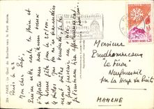 MODERN CARD Paris the Quay of Bourbon towards the Marie Bridge