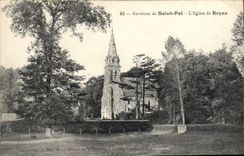 Político santo de la POSTAL de la VENDIMIA. la iglesia De Bryas