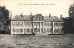 Político santo de la POSTAL de la VENDIMIA. el castillo De Bryas