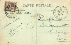 VINTAGE POSTCARD Through the Sum Devastee Brie Remainders of church TOP