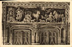 Detalle de D Amboise del castillo de la POSTAL de la VENDIMIA de la puerta de la cámara acorazada Hubort Saint