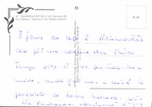 MODERN CARD Noirmoutier the castle the church and mairais them saline