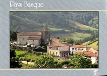 MODERN CARD Pays Basque the village of Biriatou