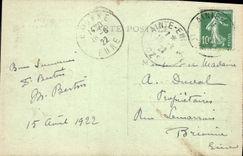 VINTAGE POSTCARD Castelbouc Falls View