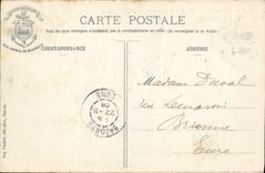 VINTAGE POSTCARD Effects Vaguenesses To the Lighthouse Of Biarritz During the Storms