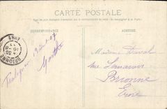 VINTAGE POSTCARD Route Of Supports Les Bains has Pralognan Planay and points of Vuzelle