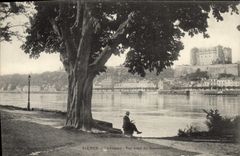 VINTAGE POSTCARD Saumur the Slope Seen from Of the Chestnut tree
