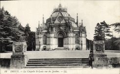 CPA Dreux La Chapelle St Louis Vue Des Jardins