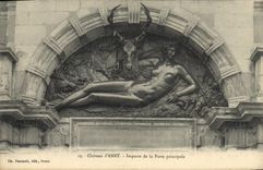 Castillo de la POSTAL de la VENDIMIA del travesaño de Anet del macho principal de la puerta