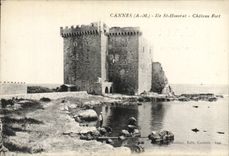CPA Cannes Ile St Honorat Chateau Fort