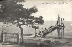 CPA Environs D'Hyeres Pont De La Plage Bateaux