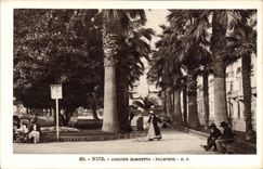 CPA Nice Jardins Gambetta Palmiers