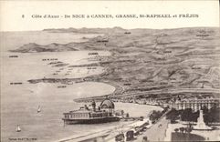 VINTAGE POSTCARD Nice has Cannes Grasse St Raphael and Frejus